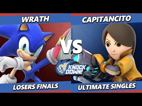 Knockdown 80 Losers Finals - Capitancito (Mii Gunner) Vs. Wrath (Sonic) Smash Ultimate - SSBU