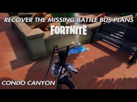 Recover the missing Battle Bus Plans from Condo Canyon - Fortnite Resistance Quests Season 2.