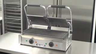 Star PST14IGT Single Commercial Panini Press w/ Cast Iron Grooved