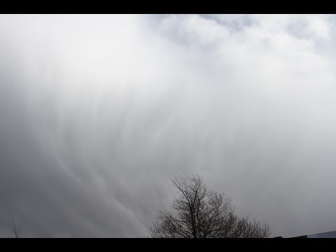 Awesome Snow Squall Structure! Heavy and Blowing Snow with Strong Winds - 3/13/2018