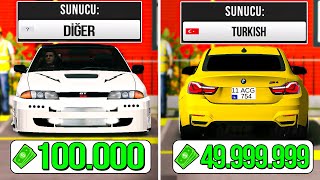 TÜM SUNUCULARI GEZDİM !! *Bedava Araba Buldum* | Car Parking Multiplayer