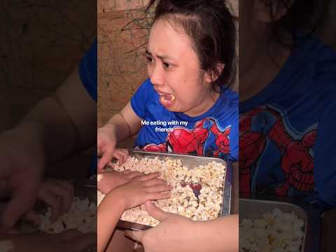 First time eating popcorn but they dont let me eat coming from poor family #poor #funny