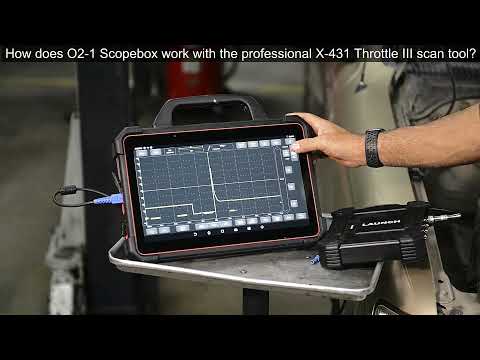How the Launch O2-1 Scopebox works with the professional X-431 Throttle III scan tool