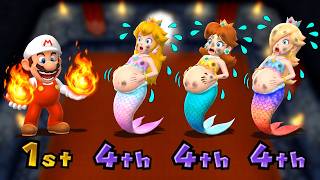 【マリオパーティ9】ミニゲーム対決！ファイアマリオVSマーメイドチーム（ピーチ&デイジー&ロゼッタ）