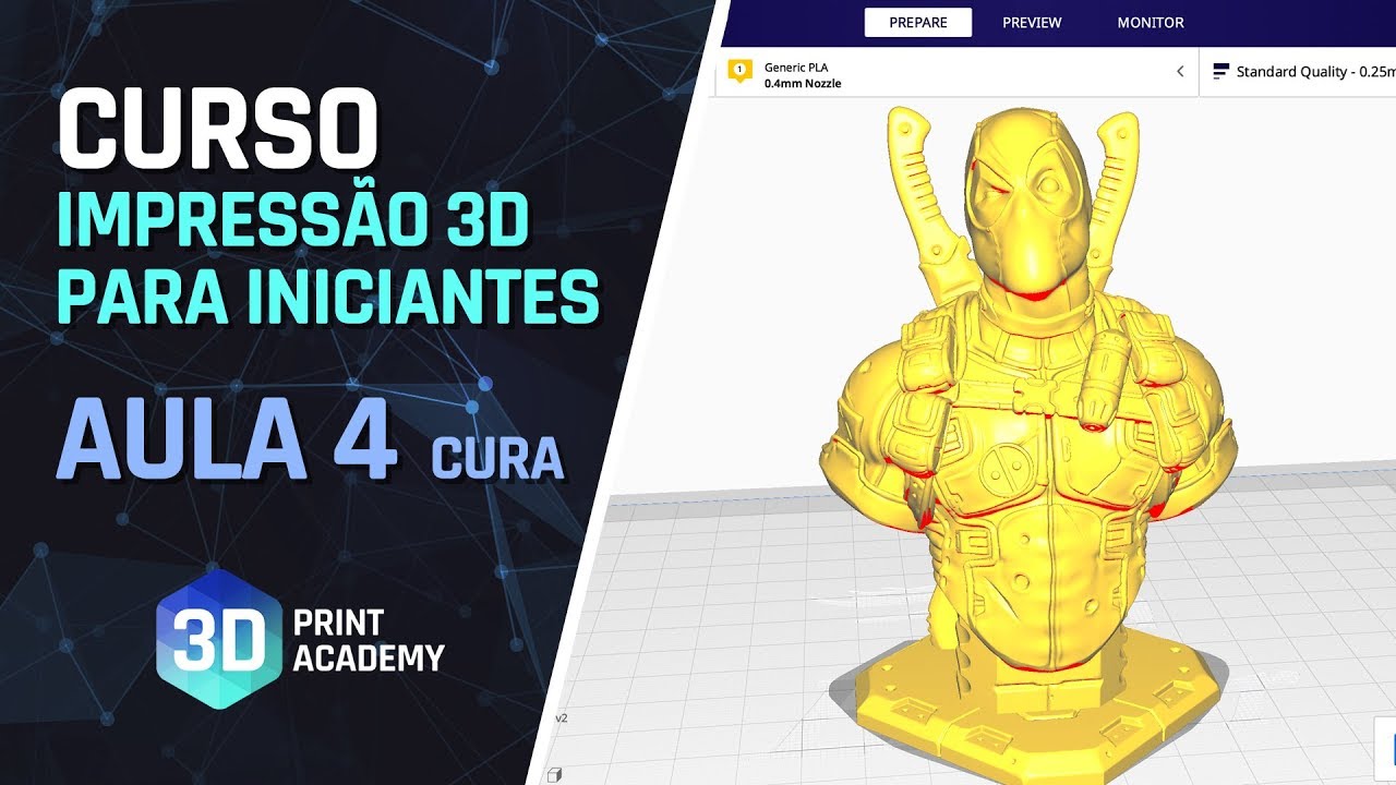 [Aula 4] CURSO IMPRESSÃO 3D para iniciantes com Cura 3D | Resolução (Espessura de Camada)