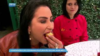 Grávida supera demissão e fatura R$ 100 mil vendendo coxinhas
