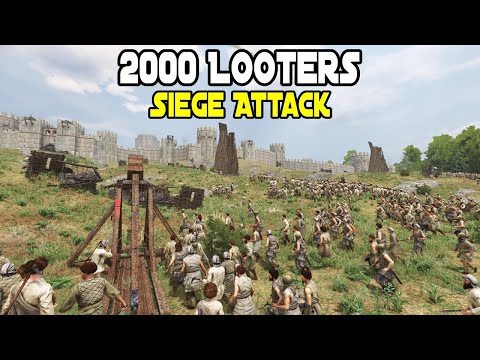 2000 Looters vs 100 Fians Siege Attack - Mount & Blade 2: Bannerlord (Looter POV)