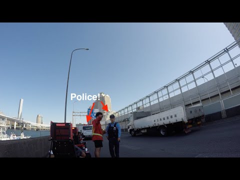We got pulled over by the poice! Real life Mario Kart Tokyo Street Kart Tokyo Bay