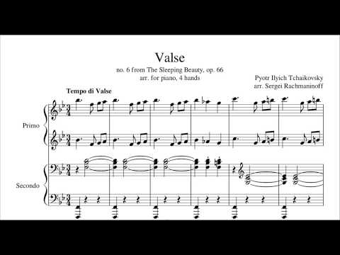 The Sleeping Beauty Waltz (Tchaikovsky) - Piano 4 Hands, Arr. Rachmaninoff