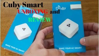 Unboxing & review Cuby Smart works with Alexa & Google Home assistant smart air conditioner
