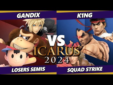 ICARUS 2024 LOSERS SEMIS - GANDIX Vs. K1NG - Smash Ultimate - SSBU