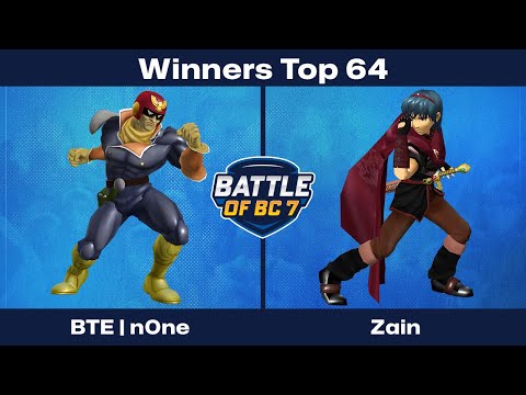 BTE | n0ne (Captain Falcon) vs Zain (Marth) - Winners Top 64 - Melee Singles | BoBC7