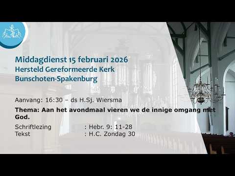 Middagdienst 15 februari 2026 - 16:30 - HGK Bunschoten-Spakenburg (GK)