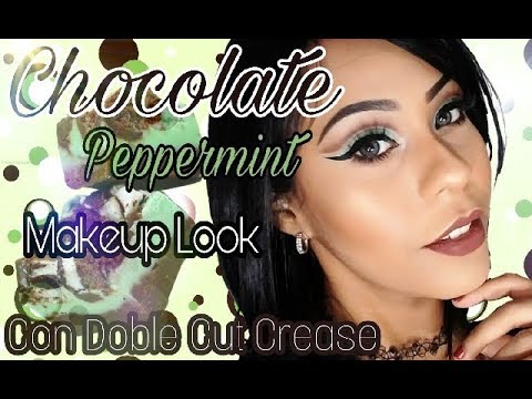 CHOCOLATE PAPPERMINT MAKEUP LOOK & DOBLE CUT CREASE. By Yessica Flowers
