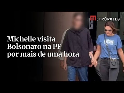 Visita a Bolsonaro: Michelle e Laurinha passam mais de uma hora na superintendência da PF