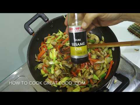 Chinese Stir Fry Vermicelli Vegetable Noodles Recipe - Vegan