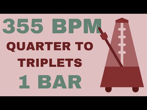 Metronome Click Track - 1 Bar Quarter to Triplet Notes 355 bpm - Smartronome