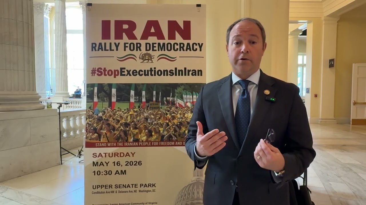 Congressman Marlon Stutzman Shows His Support For The Free Iran Rally 2026 -- Washington D.C.