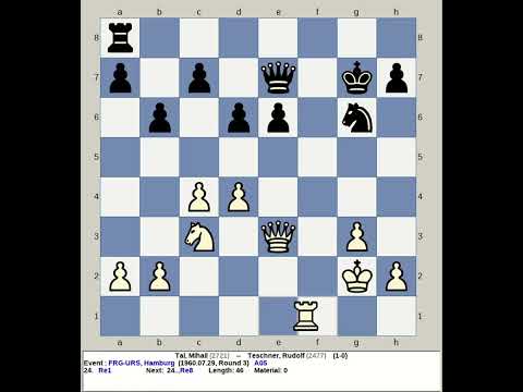 Tal, Mihail vs Teschner, Rudolf | FRG URS Chess 1960, Hamburg Germany