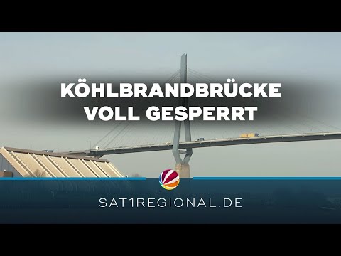 Vollsperrung der Köhlbrandbrücke: Reparaturarbeiten bis Montagmorgen