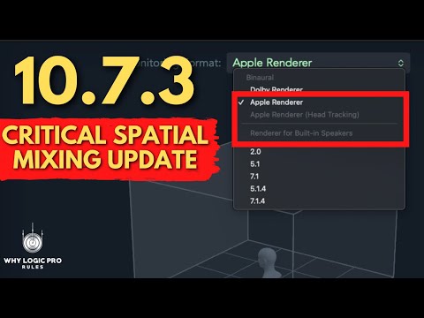 Logic Pro 10.7.3 - Apple Renderer, Head-Tracking, & More