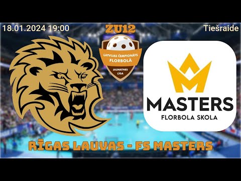Florbols zēni U12. FS Masters / Ulbroka - Rīgas Lauvas. Ulbrokā, 18.01.2024.