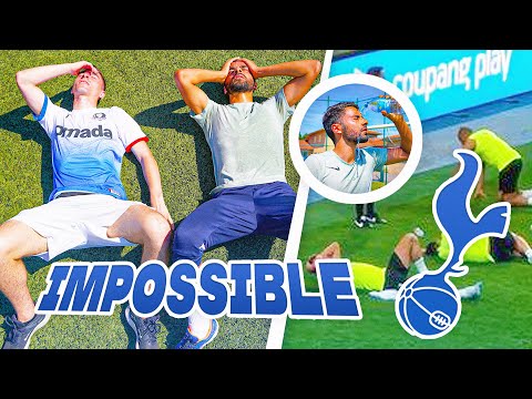 I'm doing a physical test on the Tottenham players, 42 laps (One player VOMITS on the pitch)