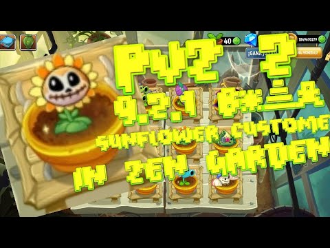 Pvz 2 Beta 9.2.1 sunflower costume in zen garden.