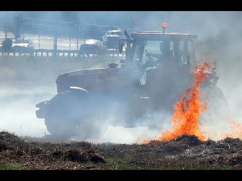 Tarlótűz az M86-os autóút mindkét oldalán, Szombathely határában