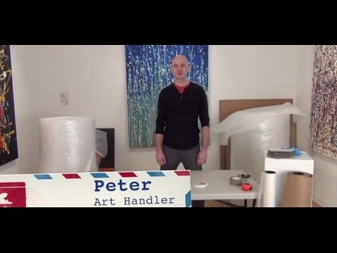 Part of a video titled How to Safely Pack Paintings for Shipping - YouTube