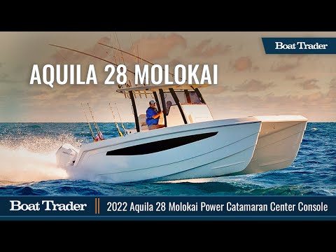Aquila 28 Molokai Power Catamaran Center Console Boat Walkthrough