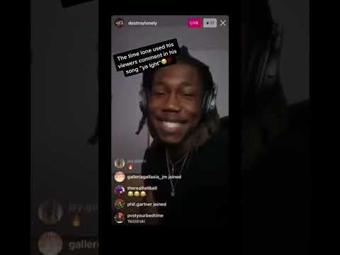 Destroy Lonely used an instagram live comment in a song‼️😂#destroylonely