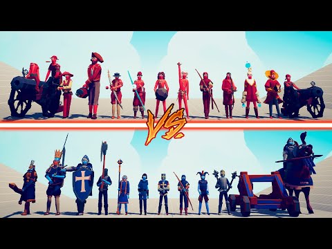 MEDIEVAL TEAM vs RANGED TEAM - Totally Accurate Battle Simulator | TABS
