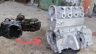 [閒聊] 越南YouTube神人自造四缸機車引擎!!