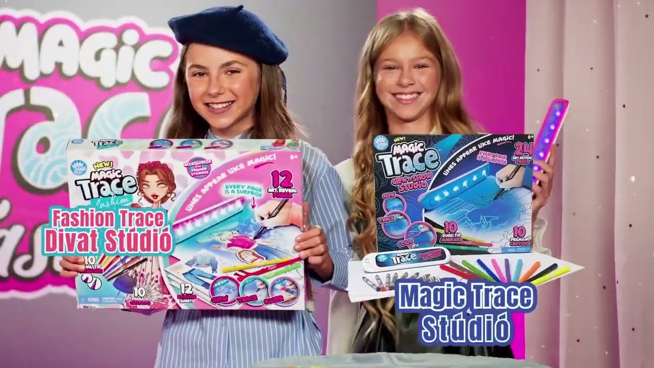 Magic Trace stúdió: Ragyogó rajzolás - divat kreatív játékszett videó