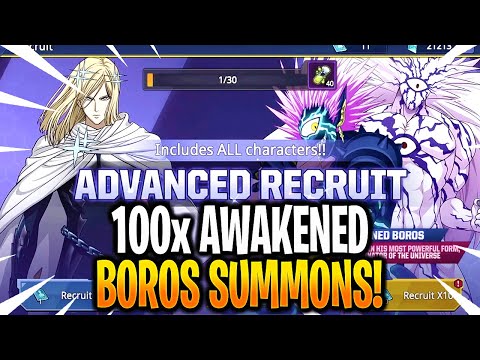 100x Awakened Boros Summons! - One-Punch Man: Road to Hero 2.0