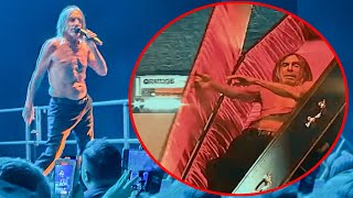 Iggy Pop leaves fans stunned after making VERY bizarre exit from stage in a coffin after London show
