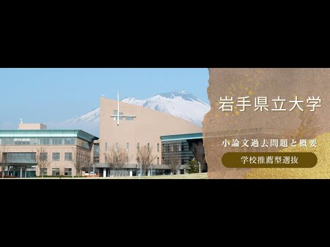 看護学科 【学校推薦型選抜】岩手県立大学 令和6年度小論文過去問題と概要