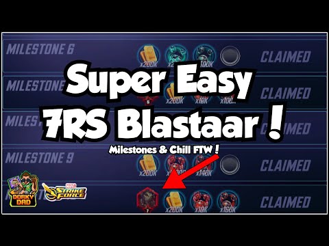 7RS Blastaar the SUPER Easy Way! | They Nerfed Node 3! | Marvel Strike Force | MSF