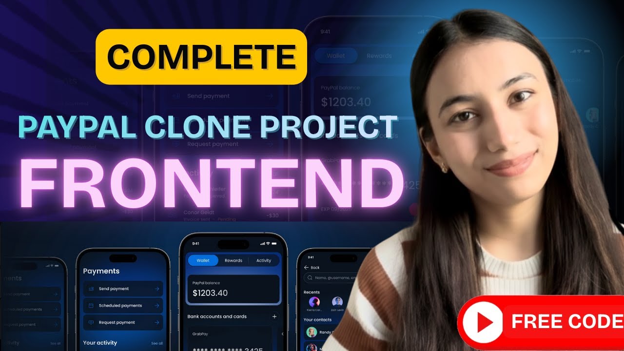 Complete PayPal Clone Frontend – Full-Stack Series (Free Source Code!) in React