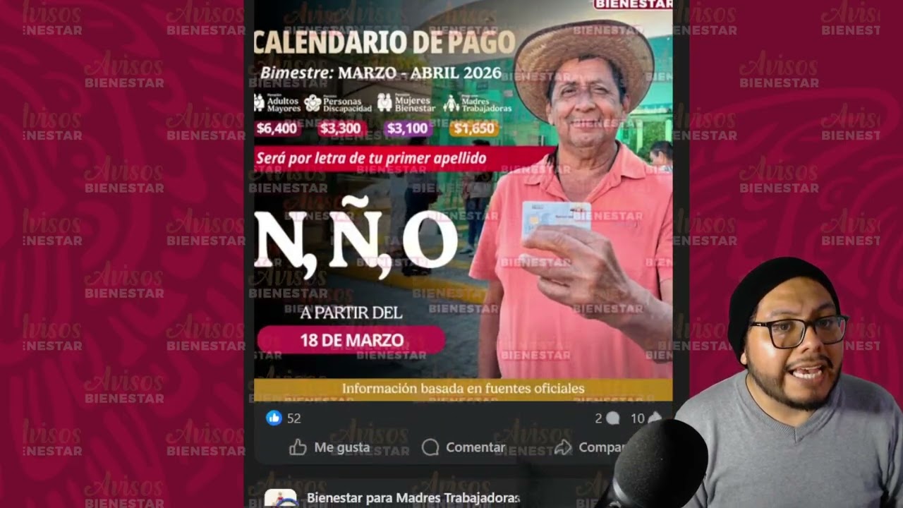 ¡18 DE MARZO! aquien le toca el pago de la pensión bienestar adultos mayores con letra de apellido ?