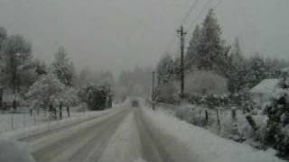 preview picture of video 'Estacada, Oregon Snow - 1 Sunday Drive Country Road'