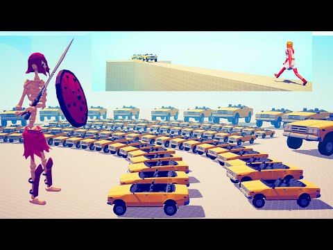 3x CARS vs MULTI ARROW- HOW MANY CAR to TAKE DOWN the GIANT SKELETON | TABS