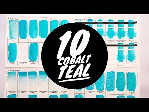 Colossal Color Showdown Ep. 12: Cobalt Teal | Comparing 10 Brands