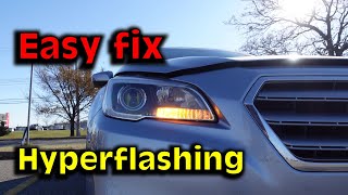 Easy fix for LED turn signals hyperflashing