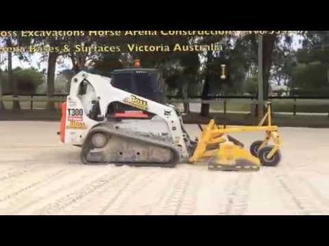 Laser Leveling sand on Horse Arena surface