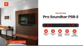 Video thumbnail for JBL PSB-2 Commercial-Grade Soundbar | Minimizes Volume Transfer in Cruise Ships, Hotels & Resorts by JBL Professional