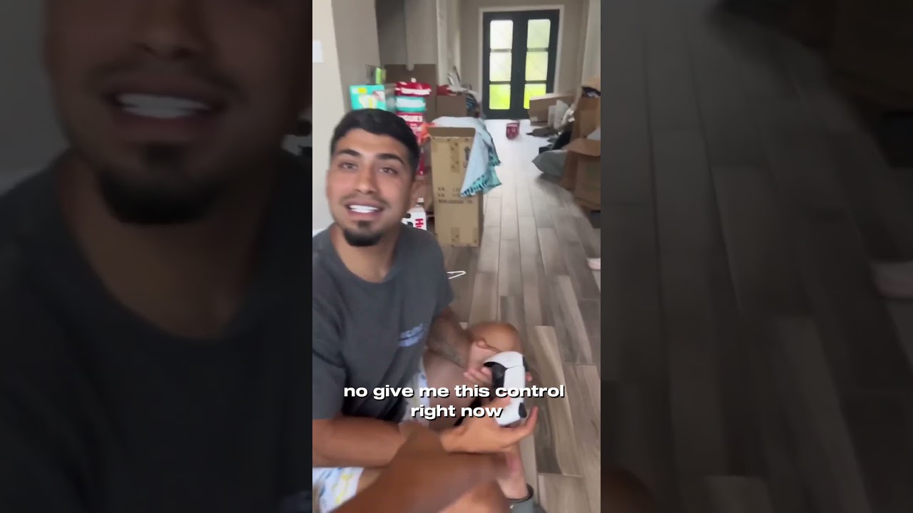 Dad and son get caught playing video game instead of cleaning... #shorts