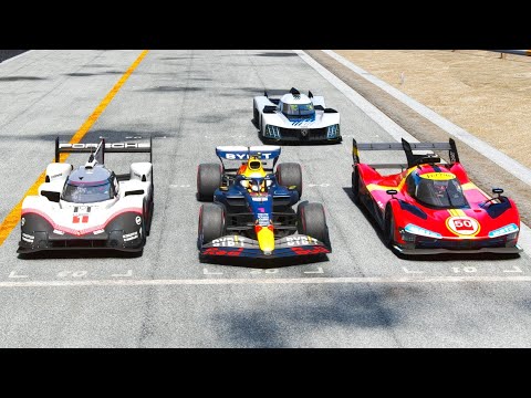 Red Bull F1 2022 vs Ferrari 499P vs Peugeot 9X8 Hypercar vs Porsche 919 EVO at Spa Francorchamps