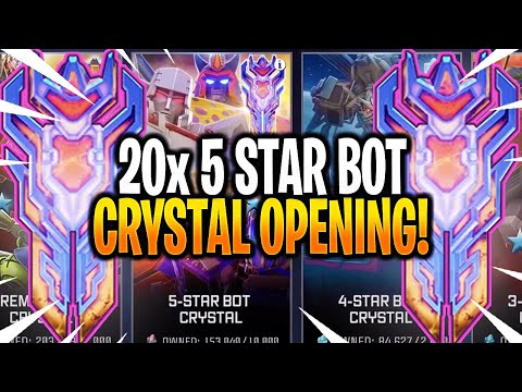 20x 5 Star Bot Crystal Opening! - Transformers: Forged To Fight